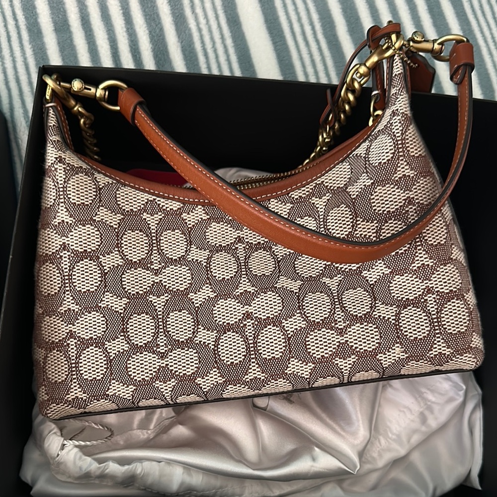 Coach Brown Patterned Shoulder Bag